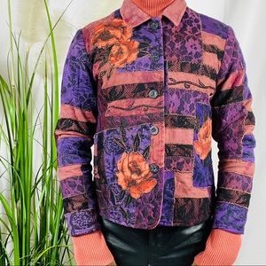Patchwork purple jacket